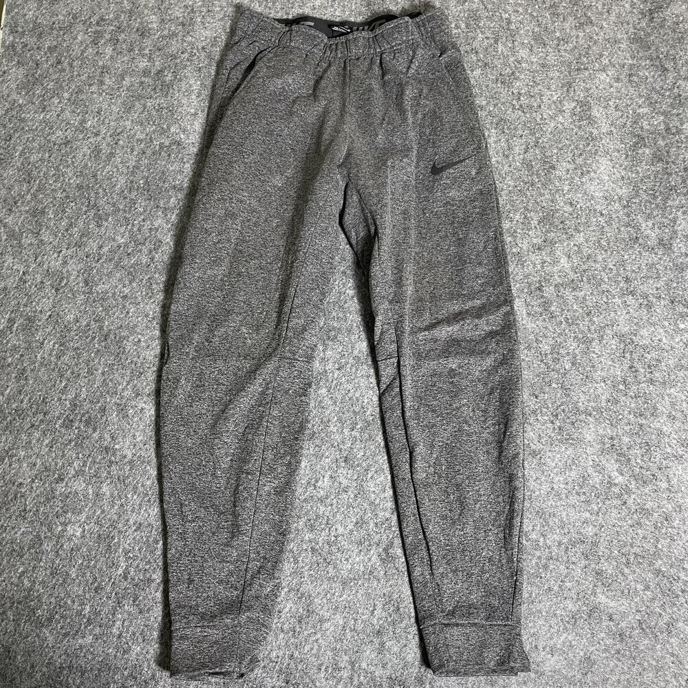 Nike Pants Mens Small Gray Dri-FIT Standard Fit Fleece Lined Joggers Athletic